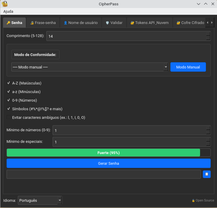 Interface em Português